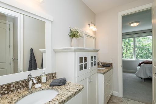Separate Vanities w/ Additional Cabinet Storage