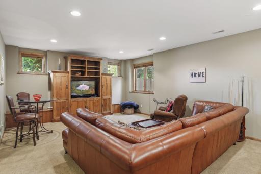 Beautiful built-in cabinetry for the entertainment center.