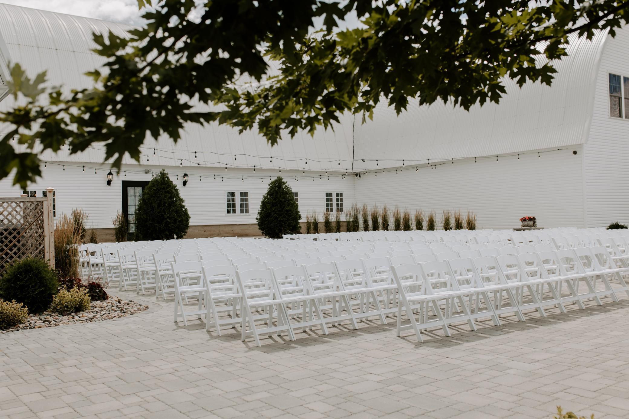 Spacious patio ceremony space