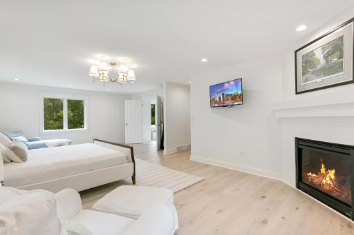 Primary bedroom with adjacent dressing room