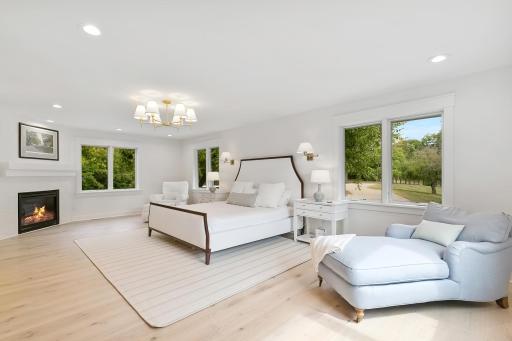 Primary bedroom suite and surrounding views