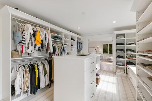Thoughtful hanging, shelving, and storage space