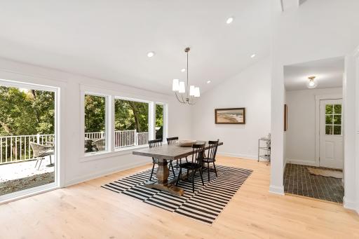 Dining room with views of back yard - new windows throughout