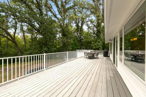 Deck runs along the back side with beautiful golf course views