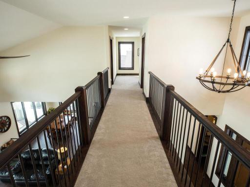 Cat Walk with Views to Lake and an Open Concept Entry and Living Room.