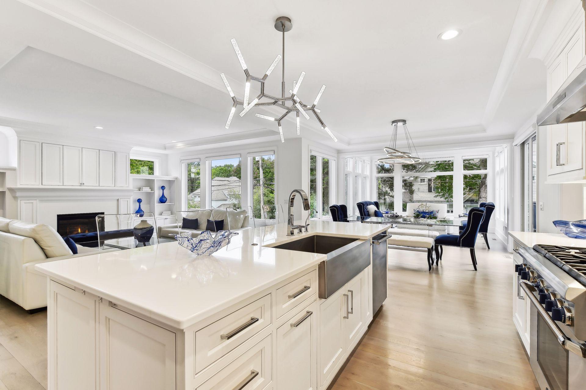 Kitchen, living room & family room