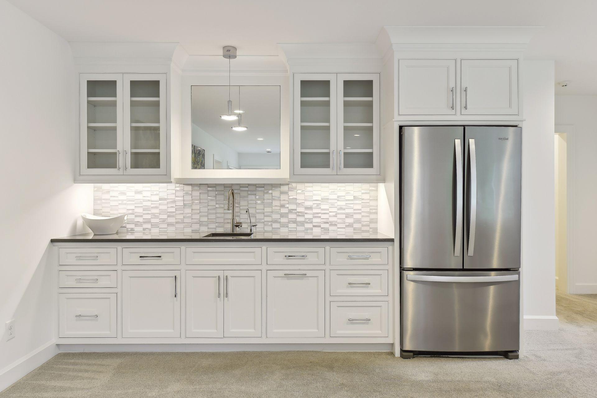 Full refrigerator with wet bar