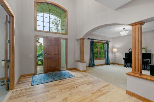 Newly refinished hickory hardwood flooring