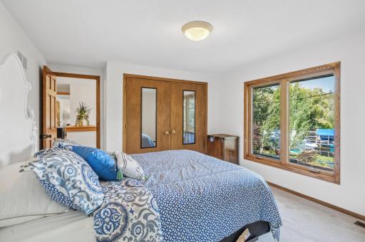 Third upper level bedroom with an amazing lake view!