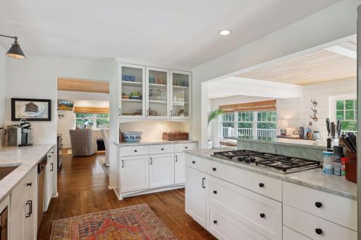 Great built-ins perfect for storage and buffet style entertaining.