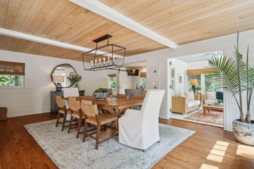 Large formal dining area close to kitchen.
