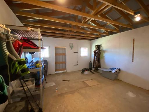 storage in loft of barn