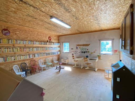 kids room in loft of barn