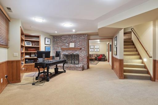 Office that opens into sitting room/media room