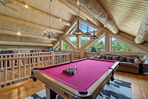 Upper loft area offers great space and numerous living options
