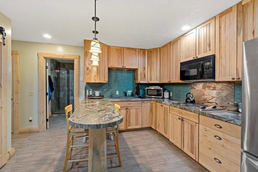 Separate Lower Level Apartment or Guest Suite with Spacious Layout, Full Kitchen, Two Bedrooms, Full Bath and Walkout to Patio. Adult Child Space, In Law Suite, Nanny Quarters, Staff Lodging? So Many Options!