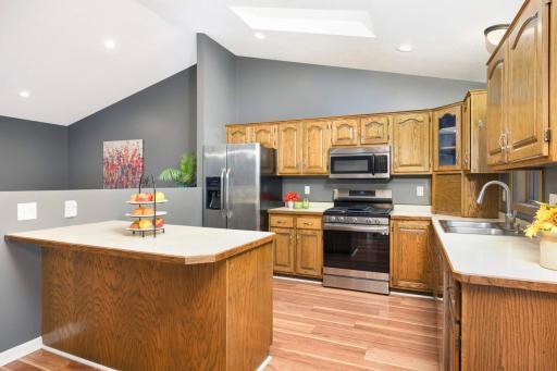 A new smart gas range installed that can be controlled via wifi.