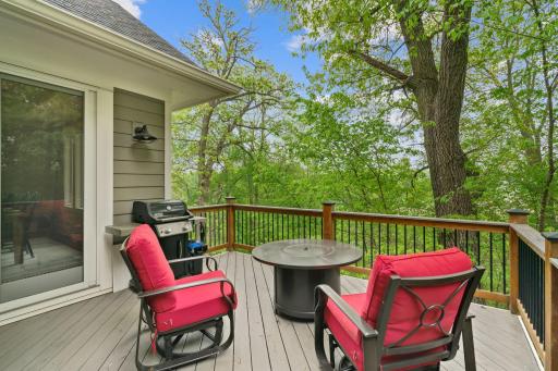 Deck located off of dining area as well as accessible from the resource room.