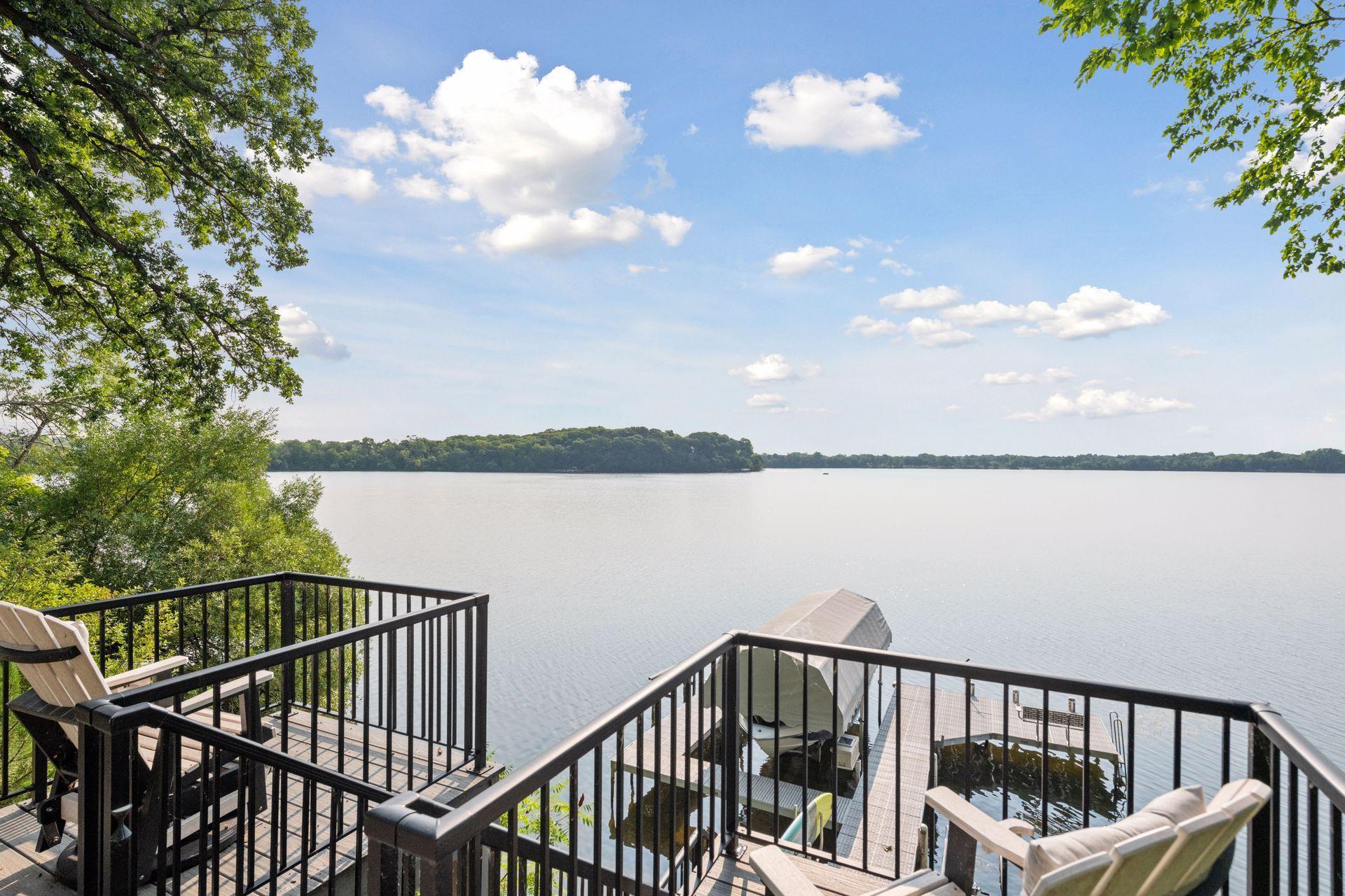The lake side Deck is an fantastic place to sit and watch the bald eagles soar overhead.