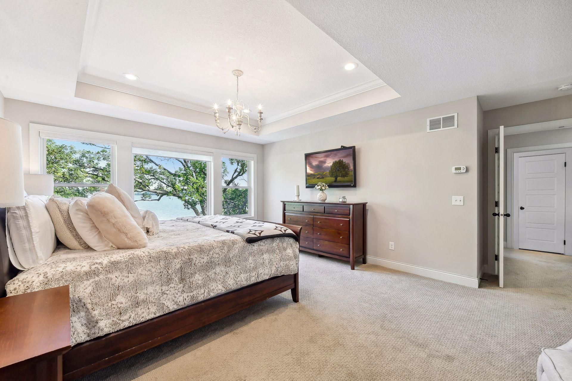 Enjoy stunning sunrises and long, lake views from the comfort of your Primary Suite.