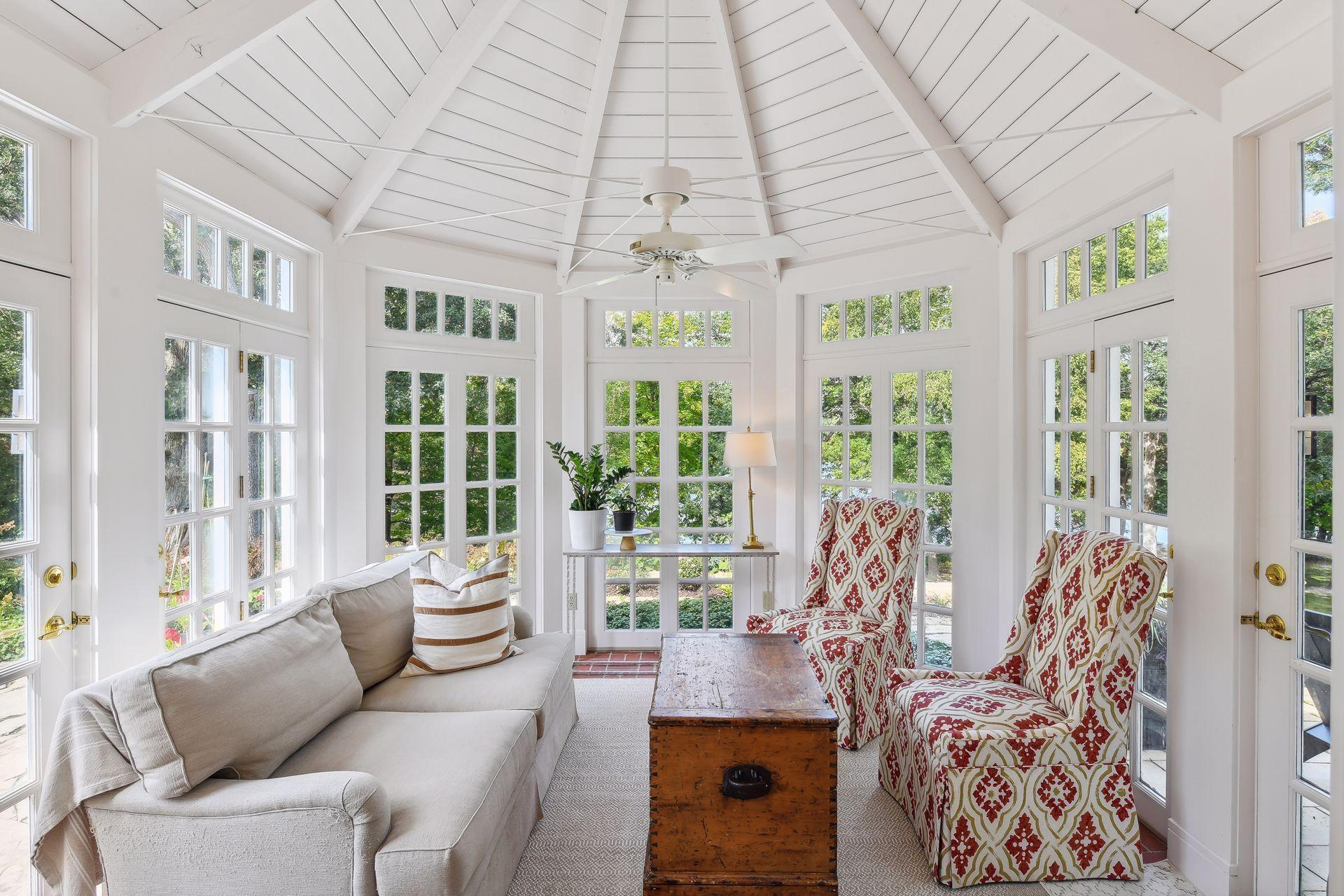 Sunroom with In-Floor Heat