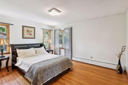 One of the three bedrooms on the main floor.