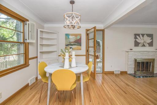 Dining room opens to screen porch