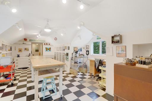 Currently an art studio for a home business, it would make a great rec room, teen hangout, playroom, etc