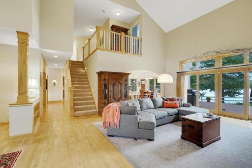 Open and Flowing Floor Plan with High Ceilings and Neutral Decor