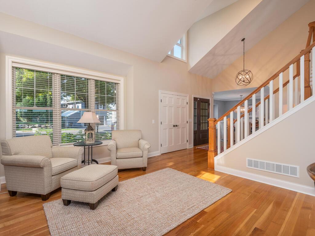 Vaulted living room