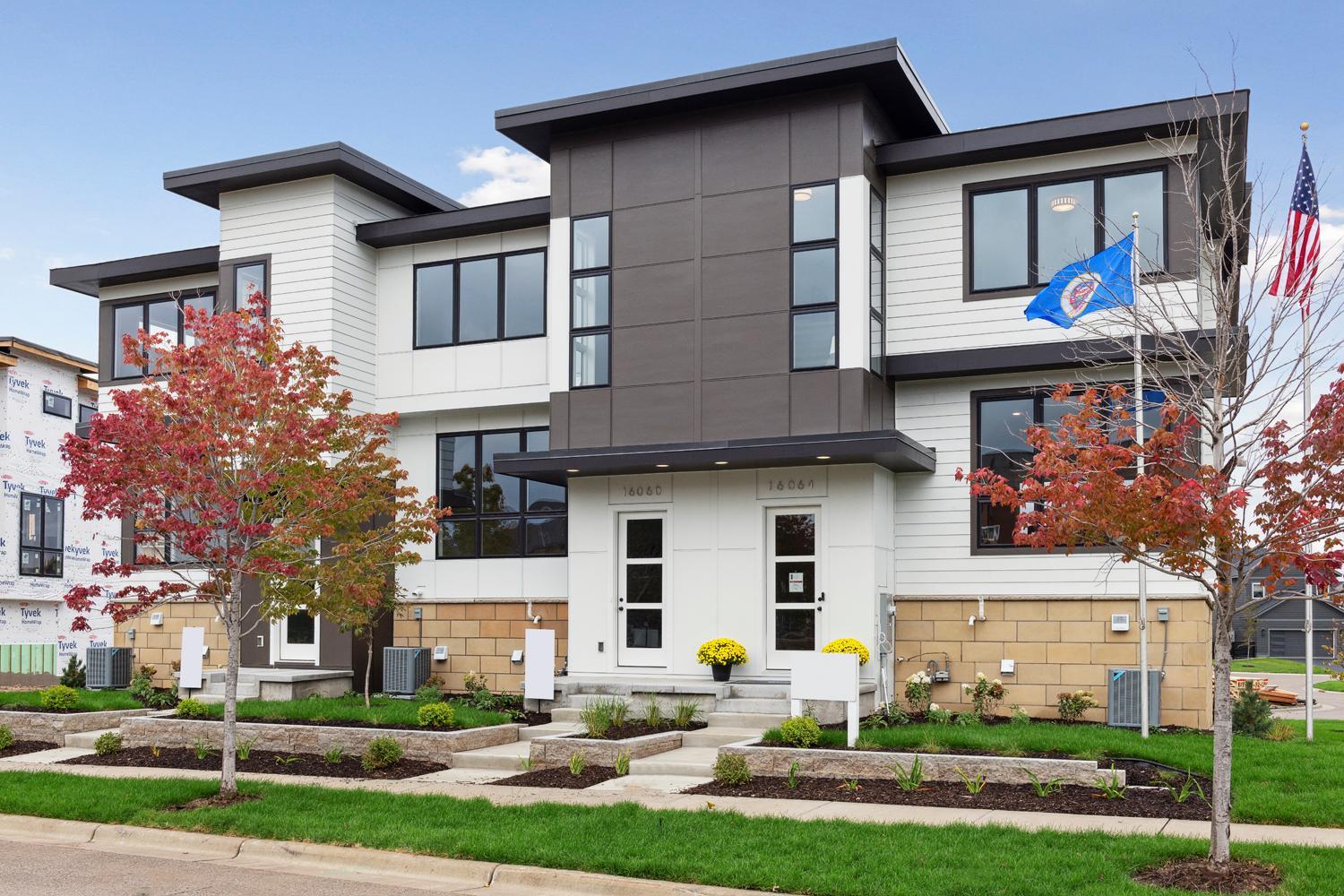 Photo for 16060 Eagleview Drive, Lakeville, MN 55044 - Listing #6434031 The curb appeal of the Revelation Townhomes is striking. James Hardie siding on all sides says quality before you even step in the front door.