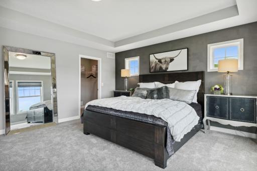 Owners bedroom with direct connection to the luxury bath and private walk in closet.