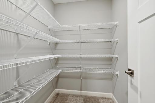 Excellent walk in closet to the upper level to accommodate blankets, sheets, and as needed supplies. b