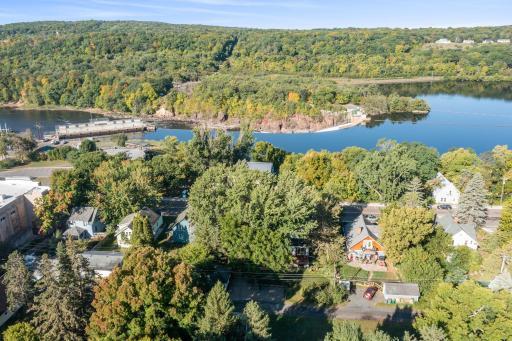A view from the east behind the back lot looking towards the river.
