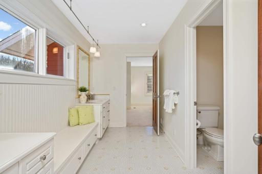The upper level features a jack & jill full bath.