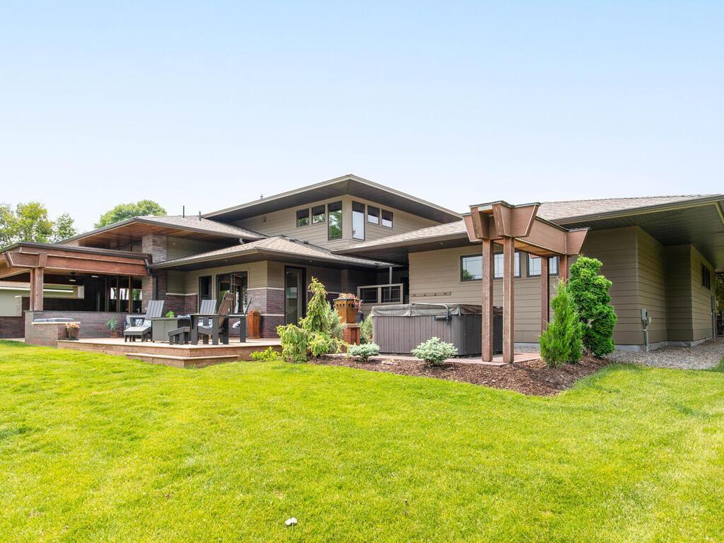 Hot Tub off to one end, yet convenient to back entry