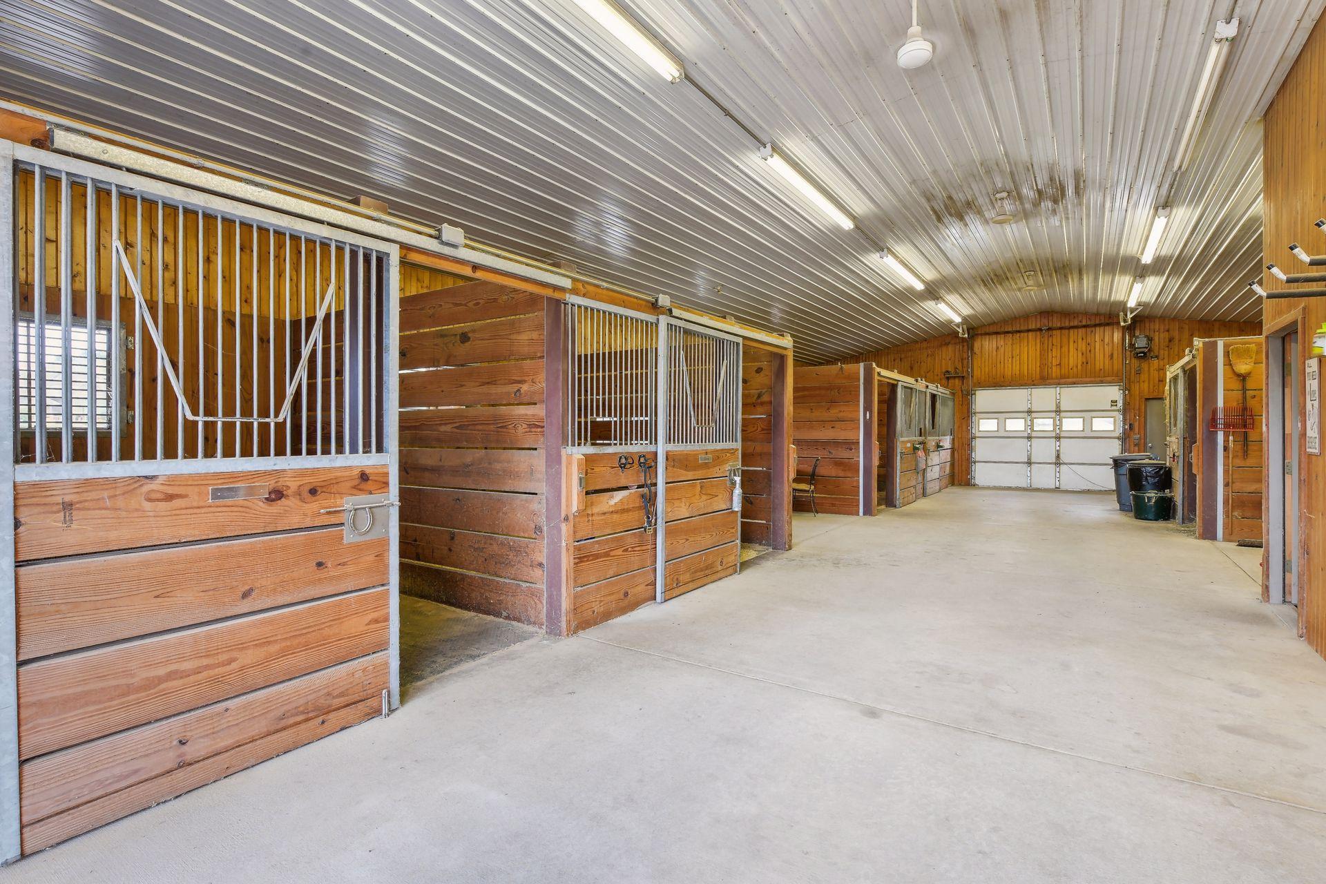 The stables are heated and air conditioned