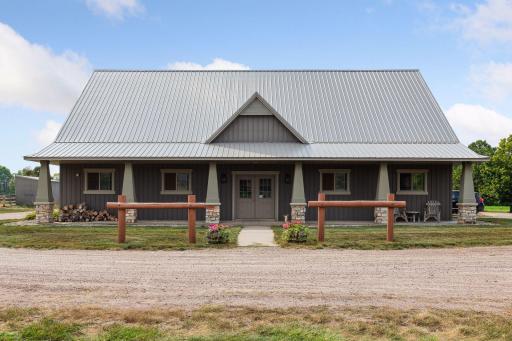 Entrance to stable and indoor riding arena