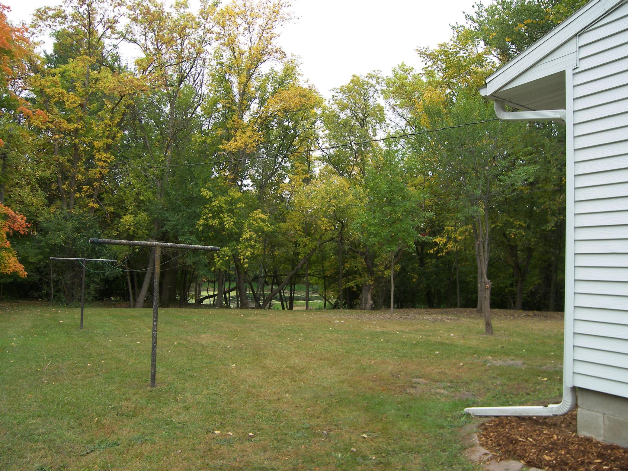 Clothesline and yard view