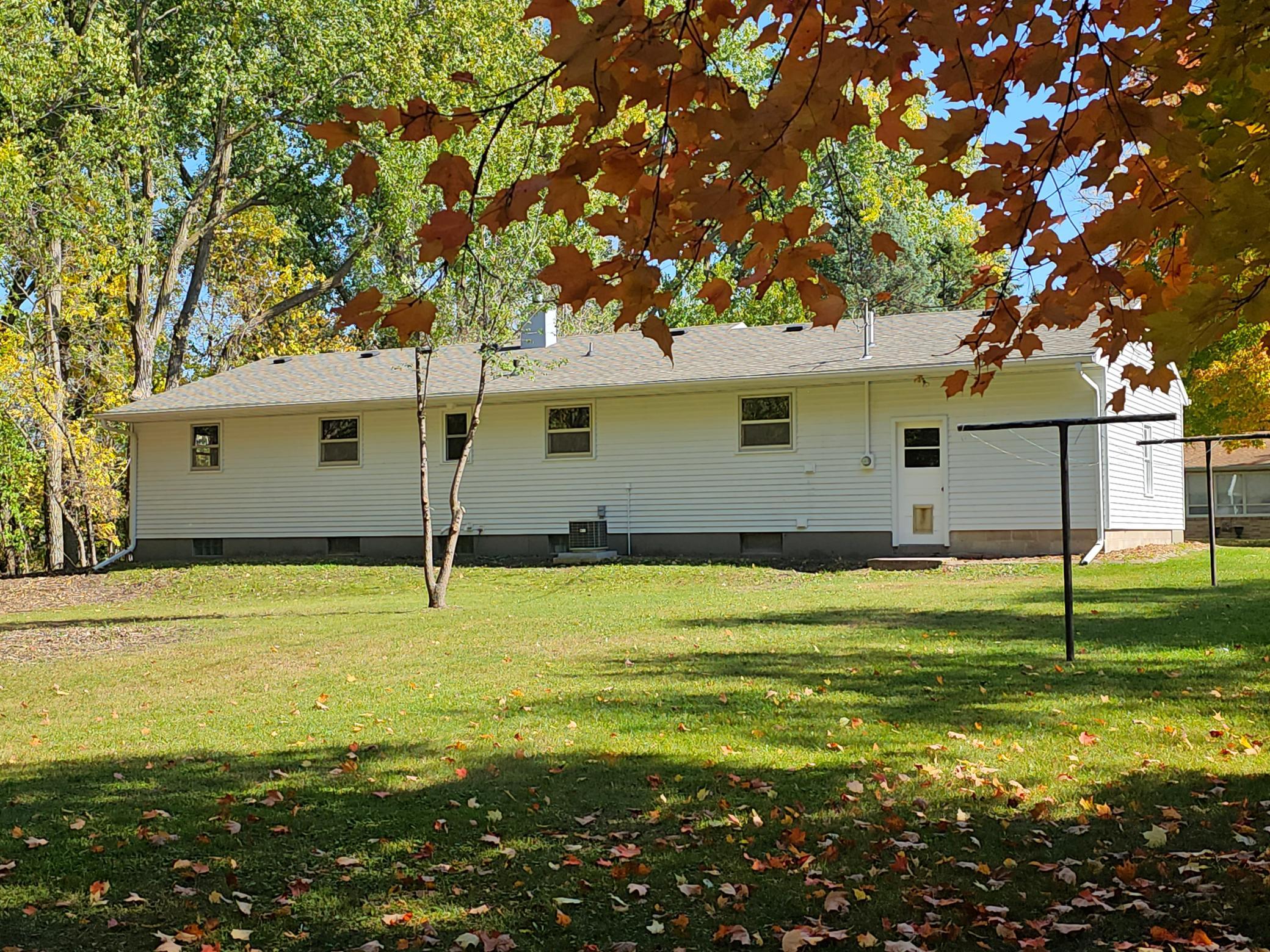 Nicely treed back yard