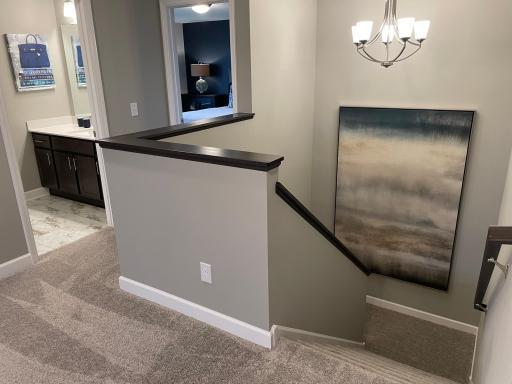 The steps going upstairs are nice and wide for an easy flow.