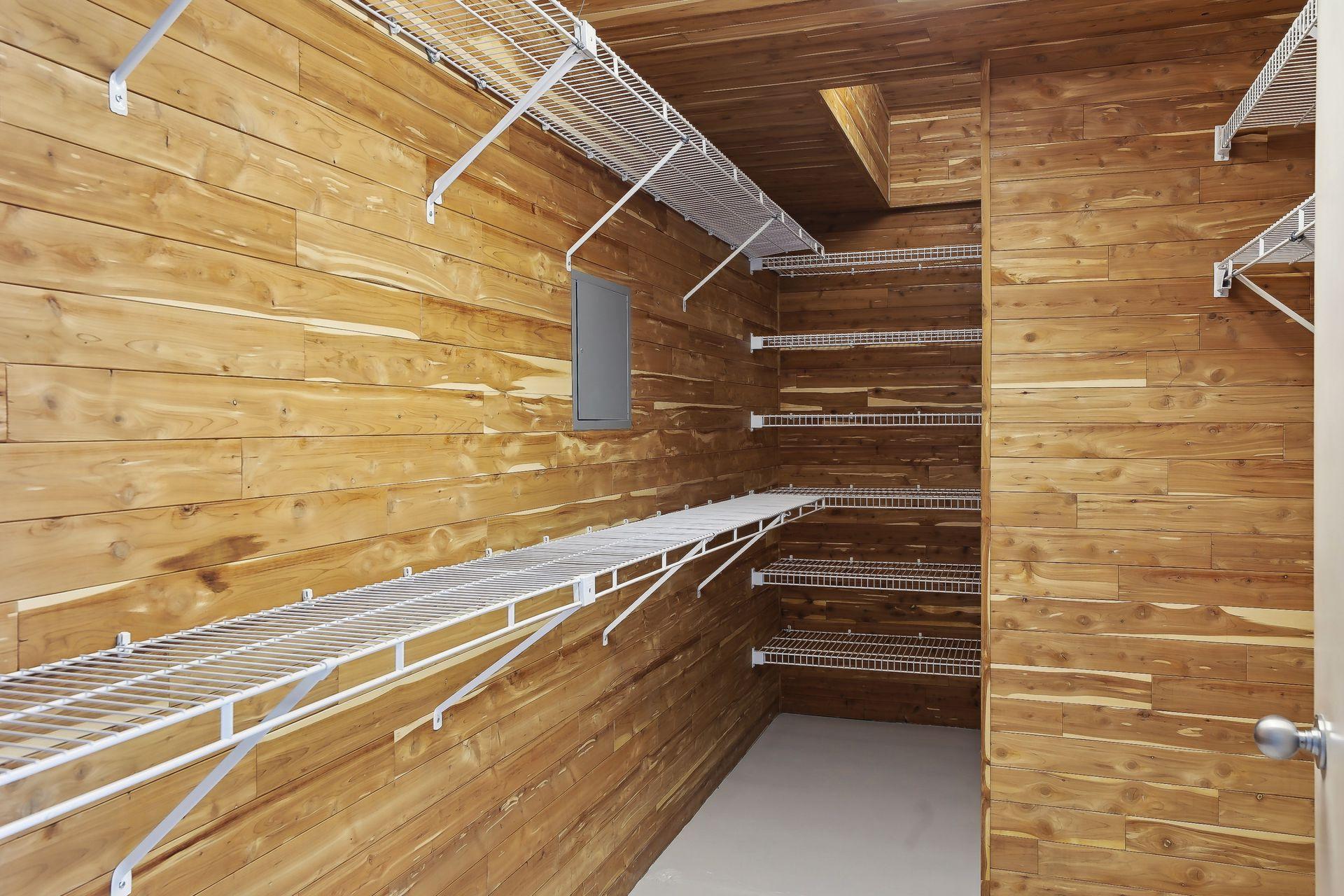 Walk in cedar closet
