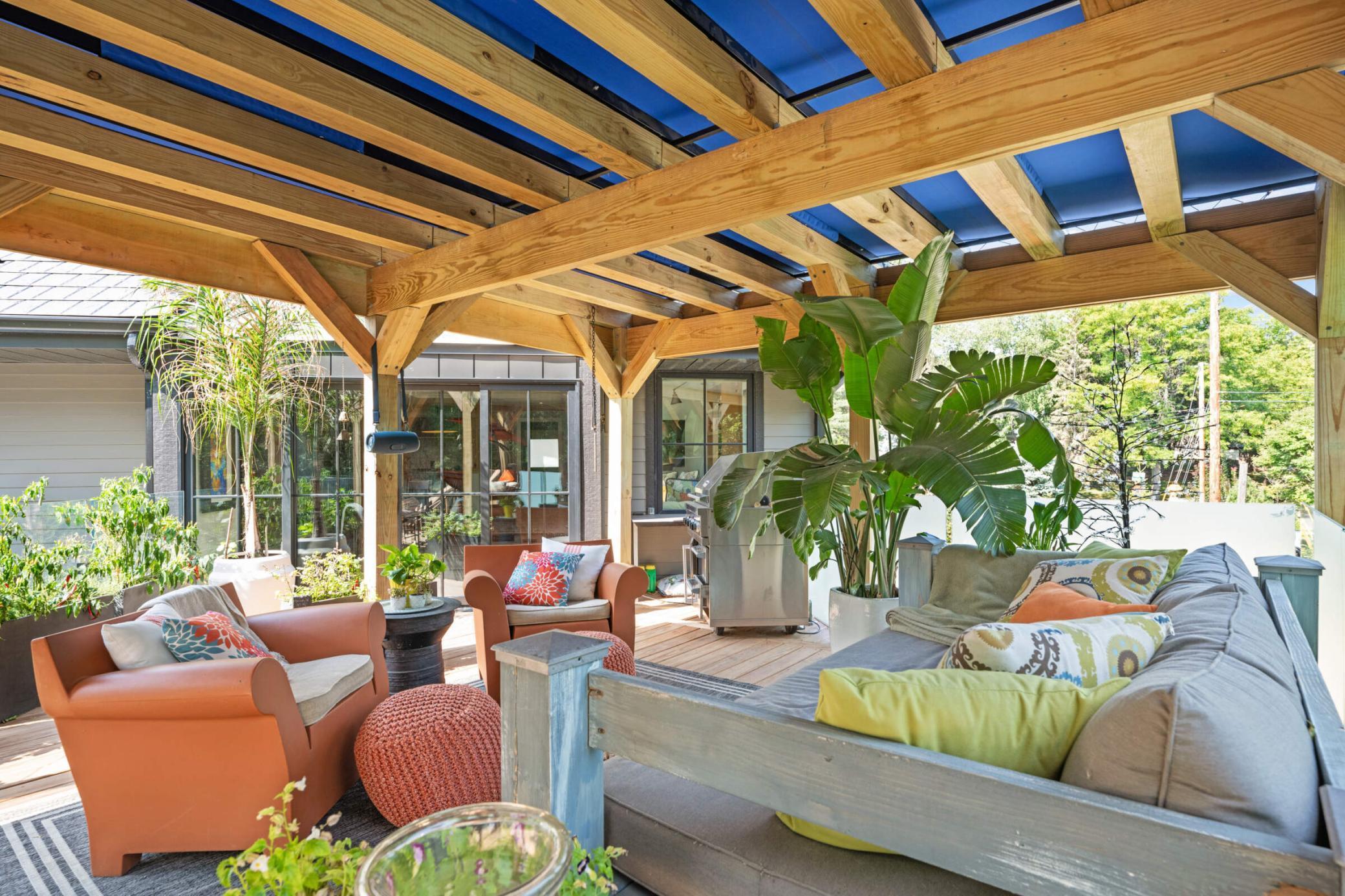 17 x 16 covered deck for prime outdoor entertaining