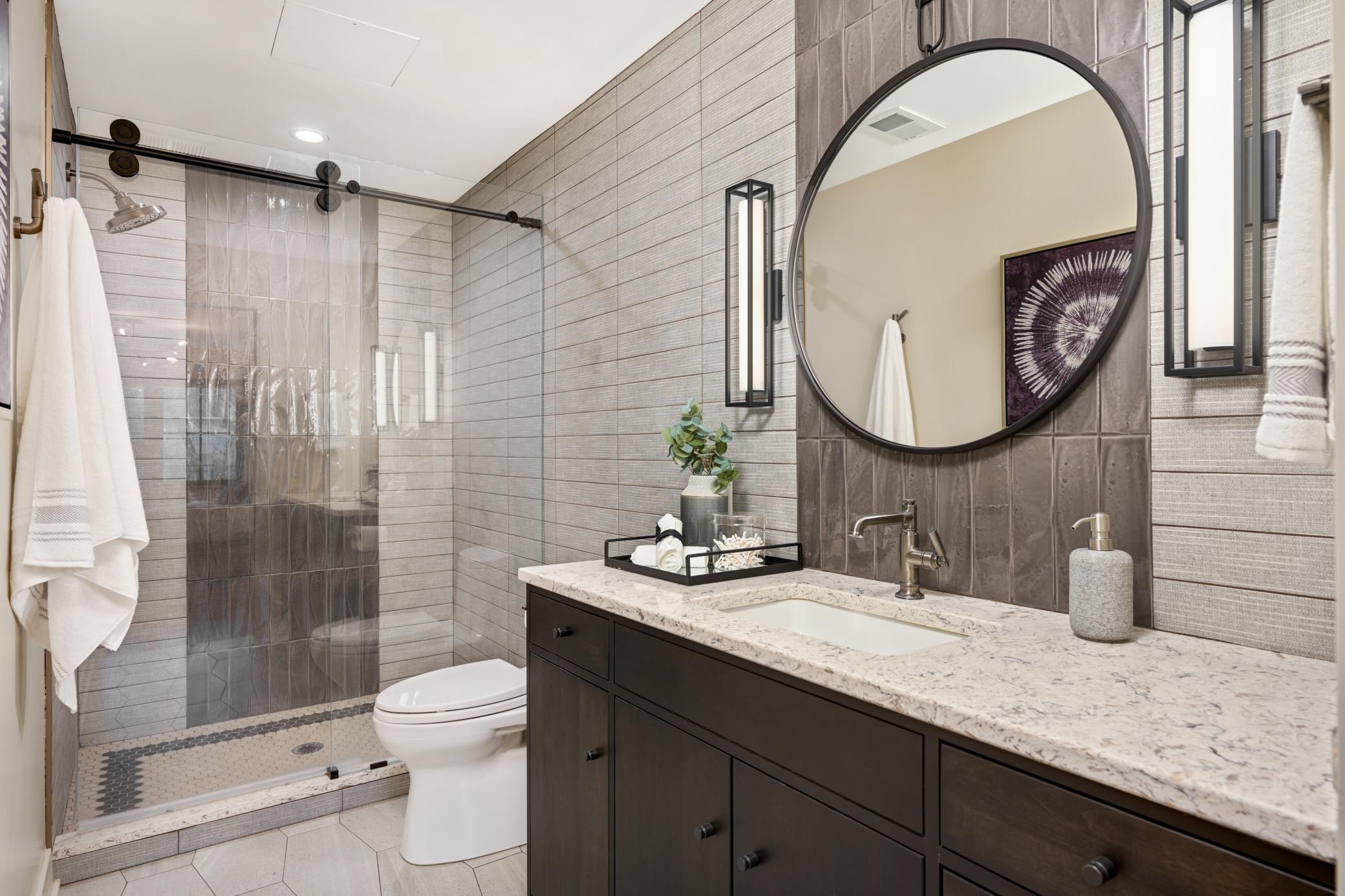 Ground level ensuite bathroom with walk-in shower