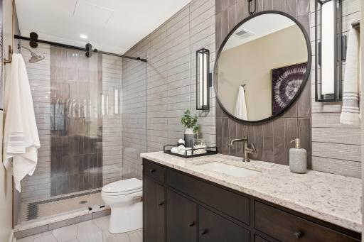 Ground level ensuite bathroom with walk-in shower