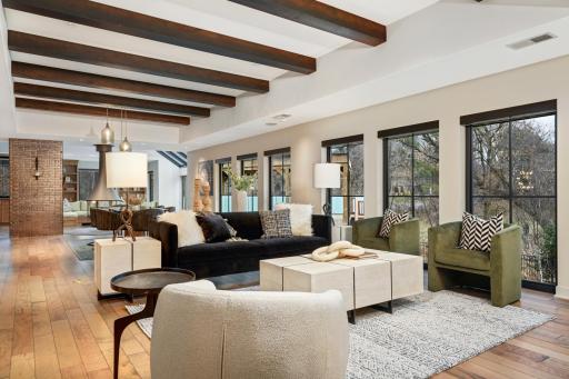 Walls of windows light up these 6000sqft of completely remodeled mid-century living