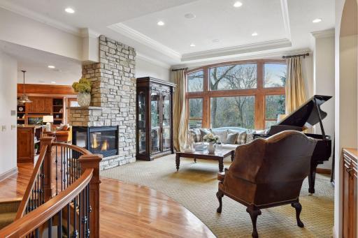 Formal living room with large windows and great natural light.