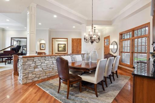 Open concept formal dining space.