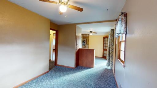 family room to dining room