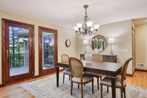The home's dining area offers an inviting place to dine with family and friends